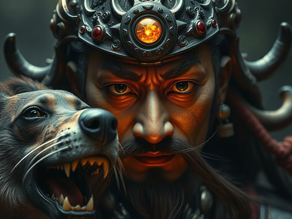 AI 二郎神提示詞範例：一鍵生成二郎神角色（附效果圖）
