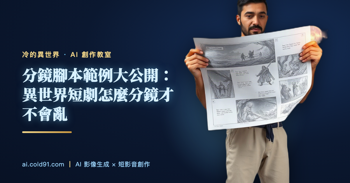 分鏡腳本範例大公開：異世界短劇怎麼分鏡才不會亂