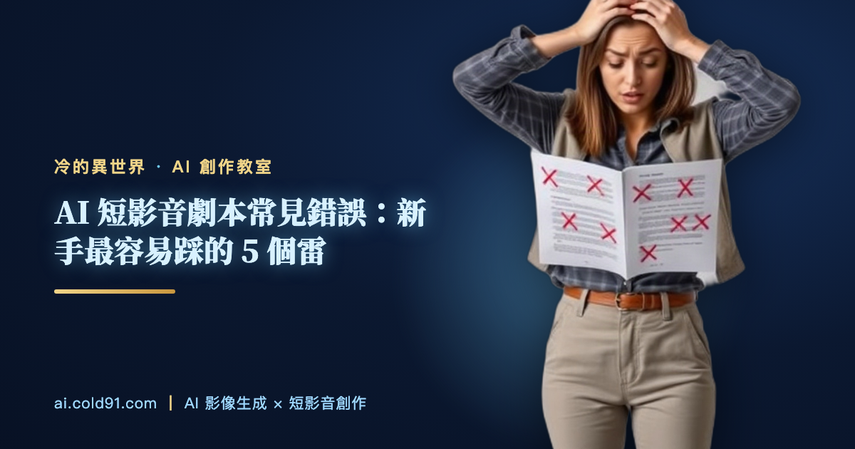 AI 短影音劇本常見錯誤：新手最容易踩的 5 個雷
