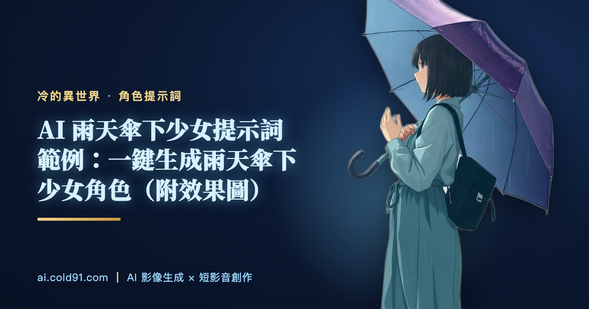 雨天傘下少女