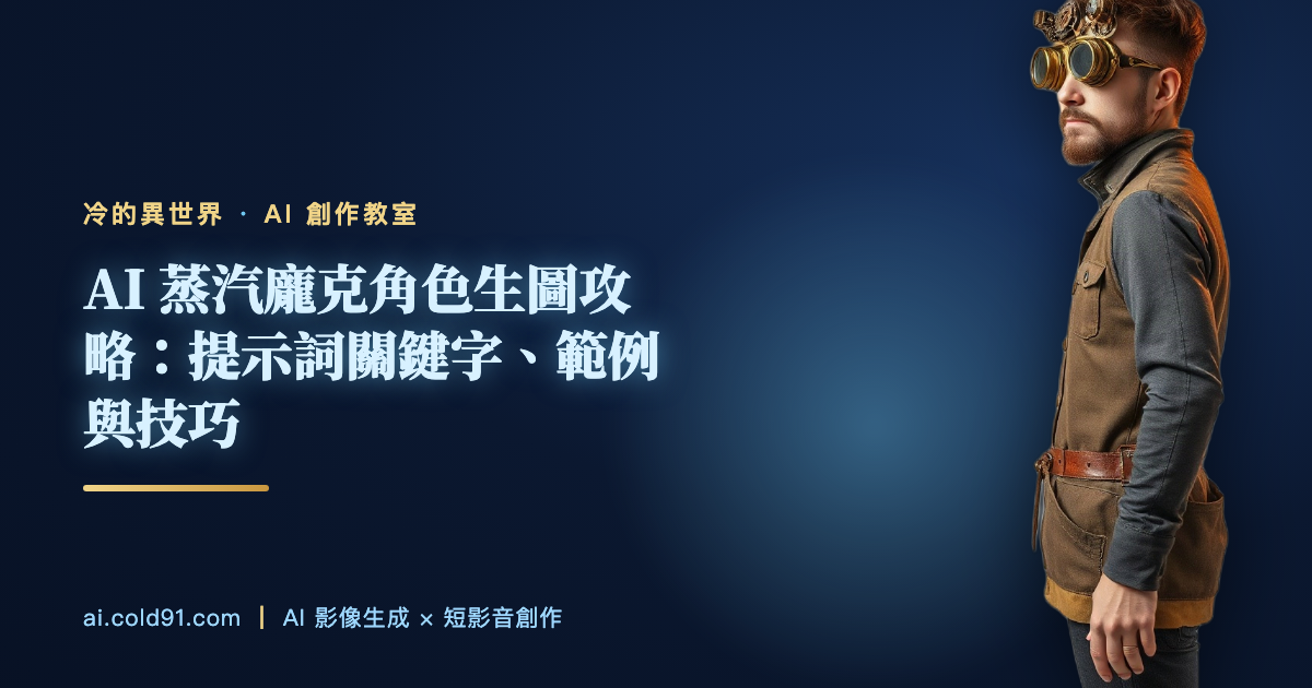 AI 蒸汽龐克角色生圖攻略：提示詞關鍵字、範例與技巧