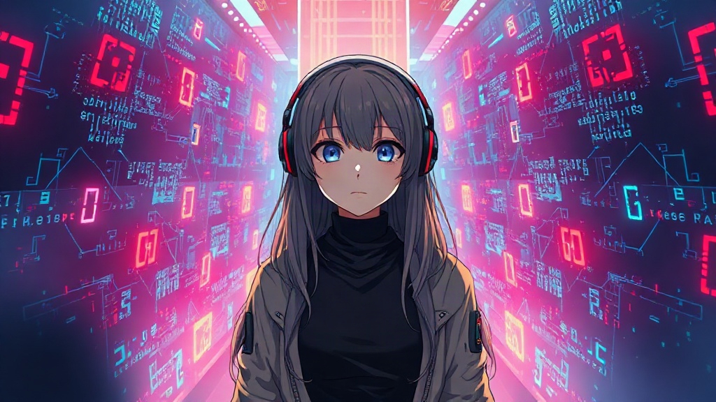 AI 未來科幻駭客少女提示詞範例：一鍵生成未來科幻駭客少女角色（附效果圖）