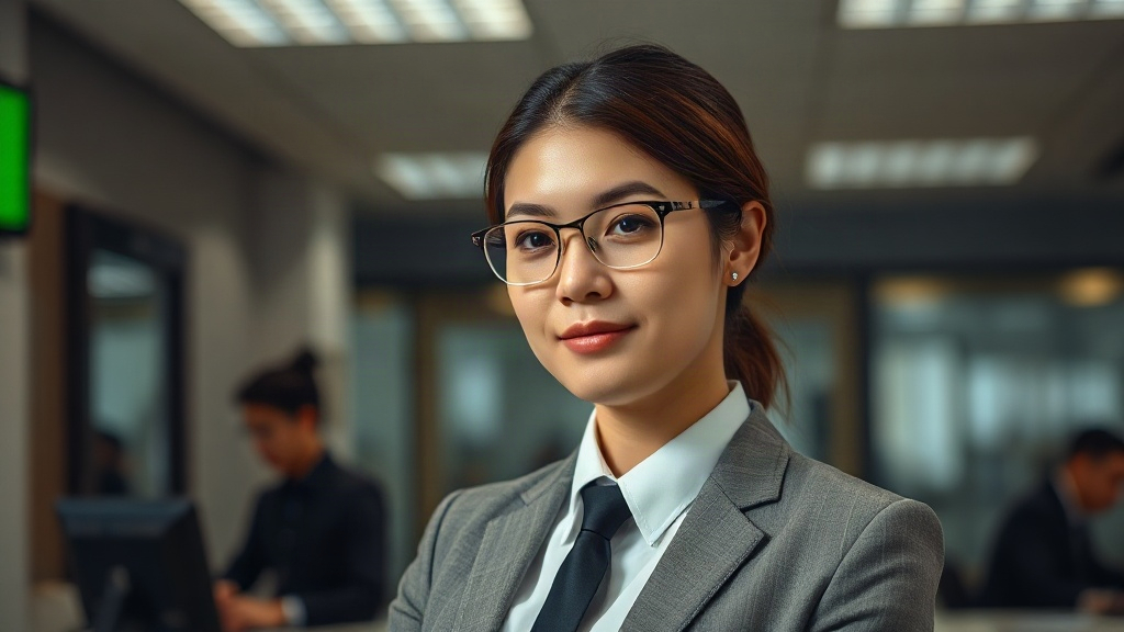 AI【銀行行員】專業形象照提示詞：社群大頭照／官網形象生成範例