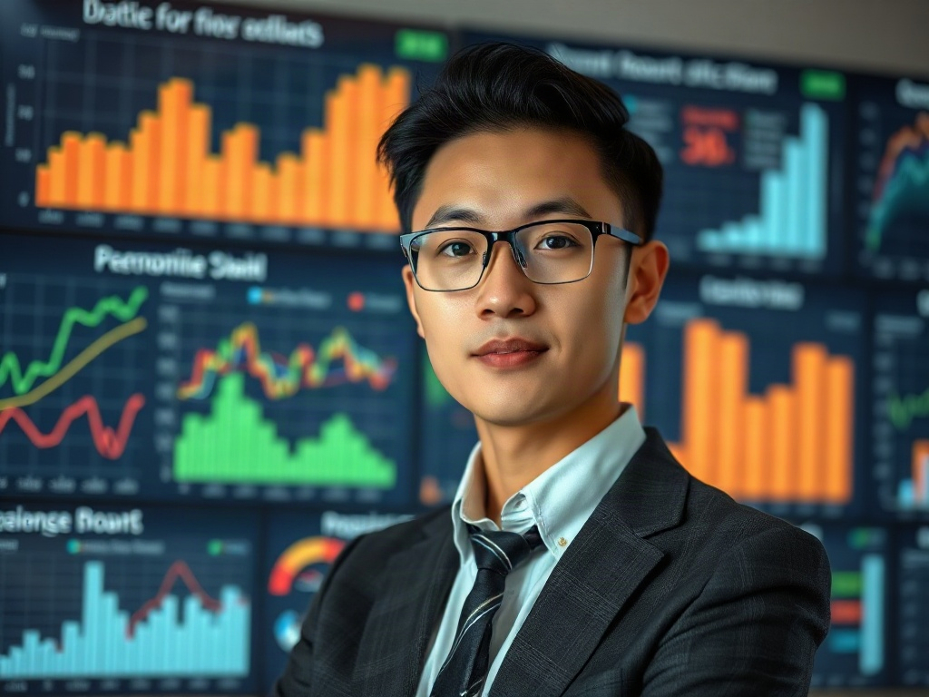 AI【數據分析師】專業形象照提示詞：社群大頭照／官網形象生成範例