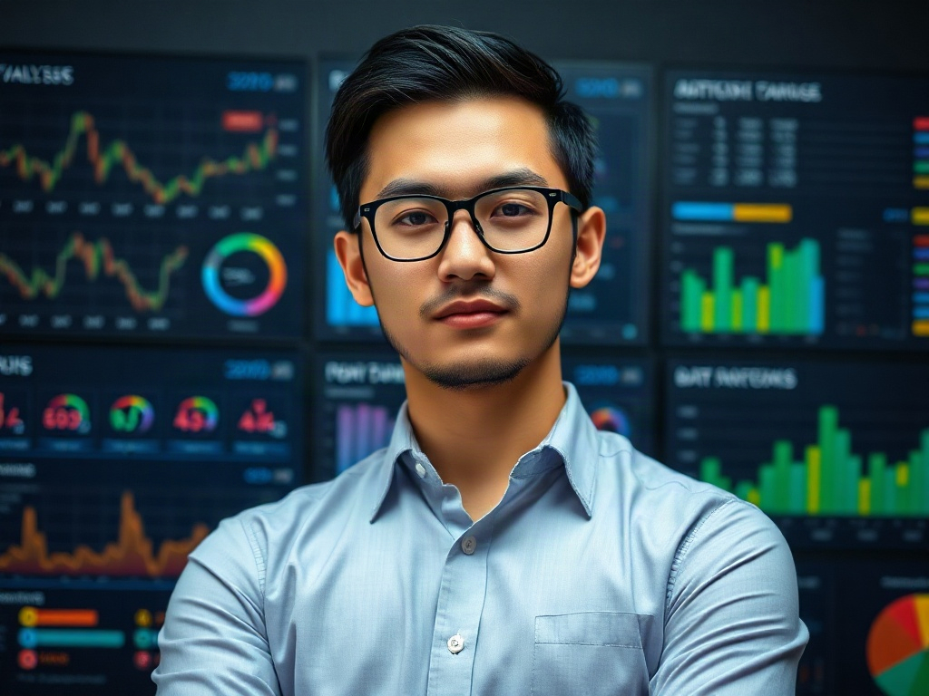 AI【數據分析師】專業形象照提示詞：社群大頭照／官網形象生成範例