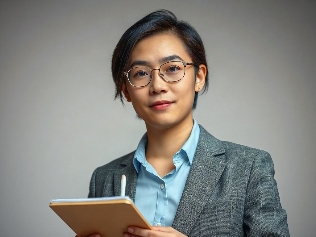 AI【記者】專業形象照提示詞：社群大頭照／官網形象生成範例