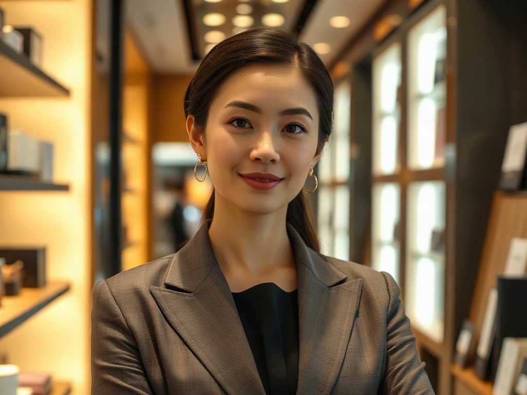 AI【精品銷售顧問】專業形象照提示詞：社群大頭照／官網形象生成範例