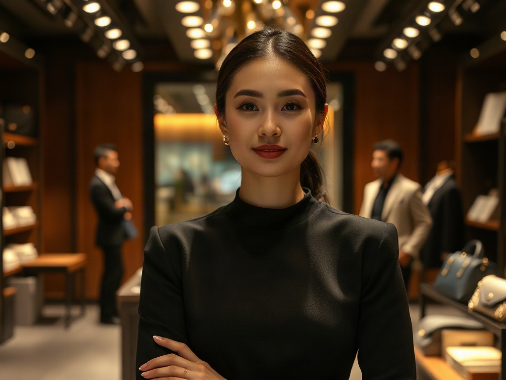 AI【精品銷售顧問】專業形象照提示詞：社群大頭照／官網形象生成範例