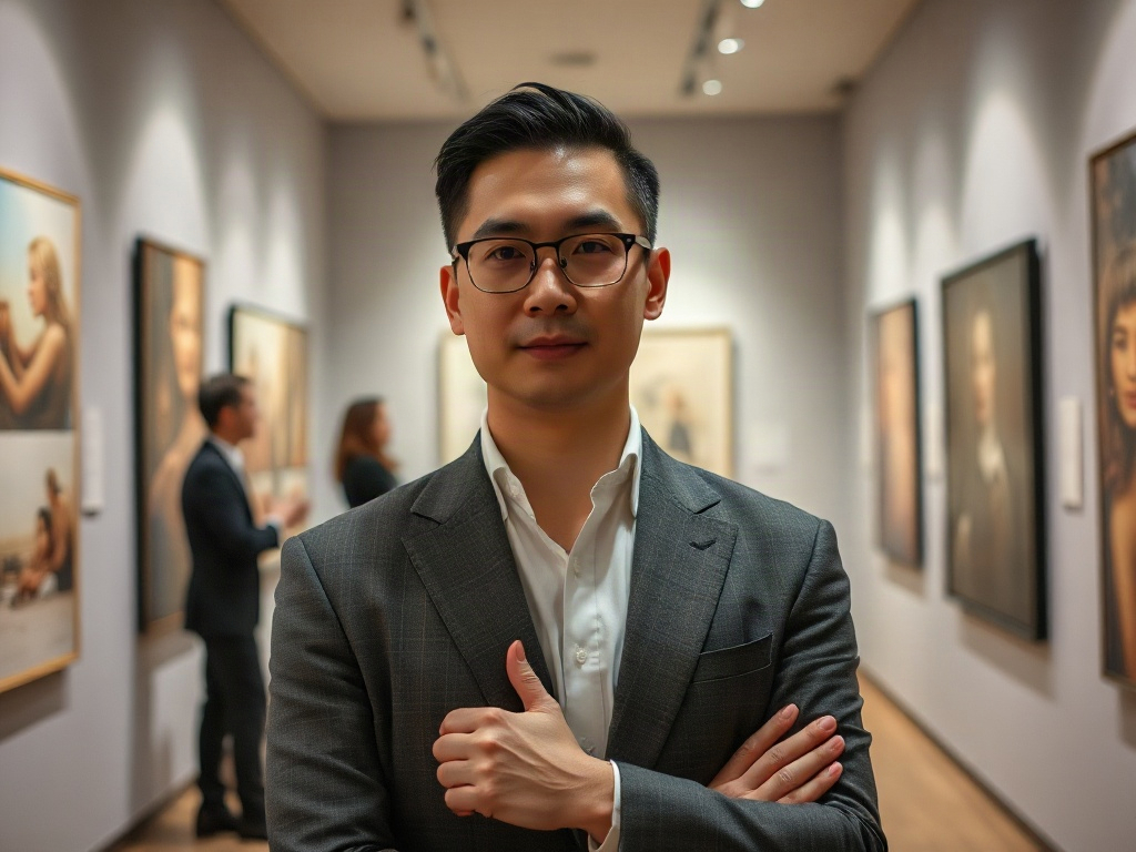 AI【藝術策展人】專業形象照提示詞：社群大頭照／官網形象生成範例