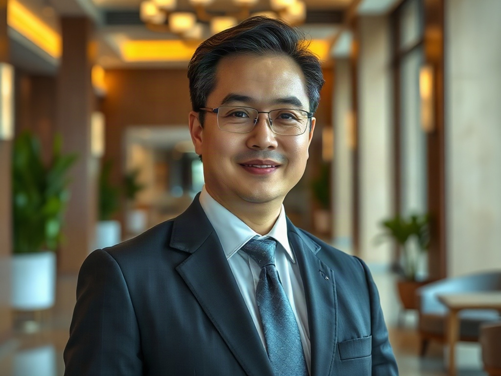 AI【飯店經理】專業形象照提示詞：社群大頭照／官網形象生成範例