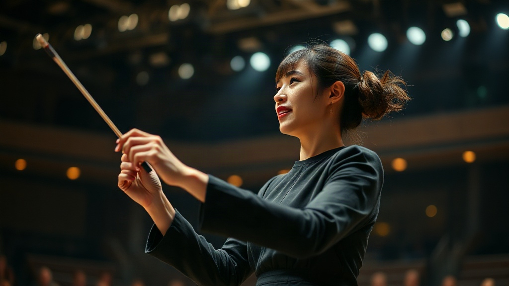 AI【女性交響樂團指揮】專業形象照提示詞：社群大頭照／官網形象生成範例