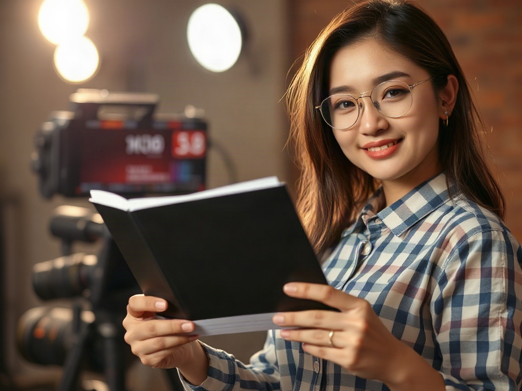 AI【女性電影導演】專業形象照提示詞：社群大頭照／官網形象生成範例