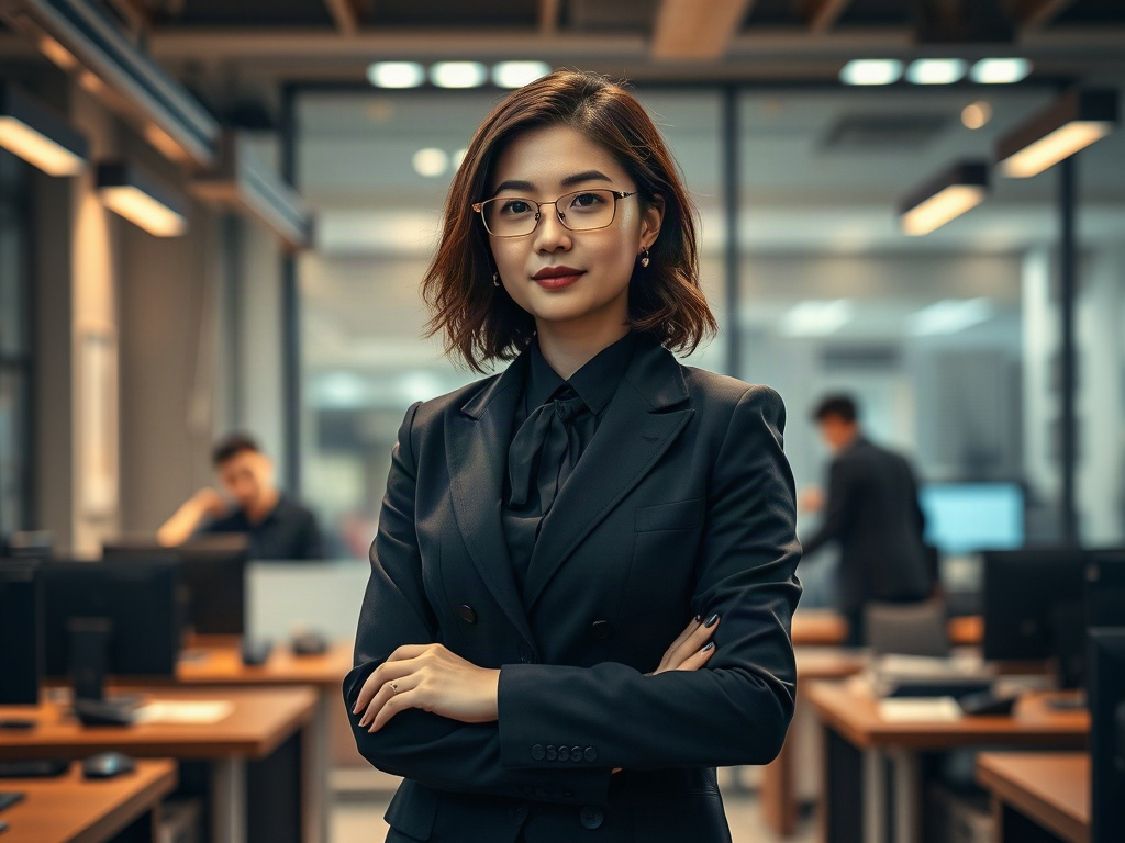 AI【女性新聞台總編輯】專業形象照提示詞：社群大頭照／官網形象生成範例