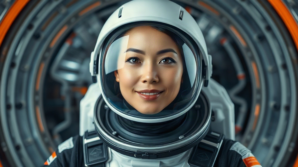 AI【女性太空人】專業形象照提示詞:社群大頭照/官網形象生成範例