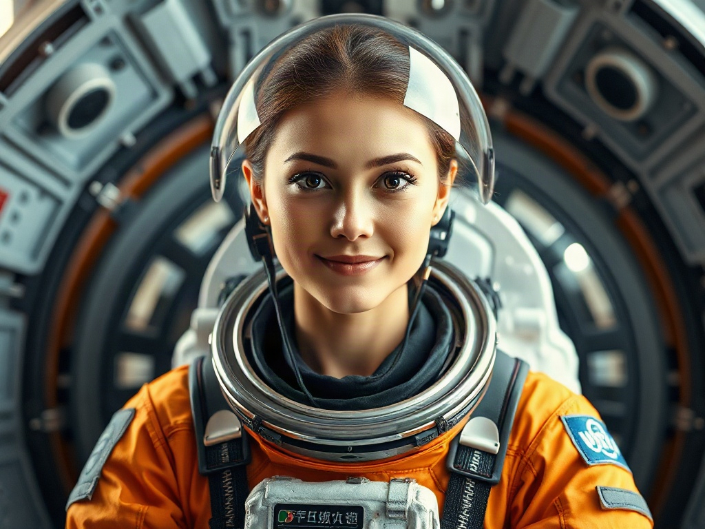 AI【女性太空人】專業形象照提示詞:社群大頭照/官網形象生成範例