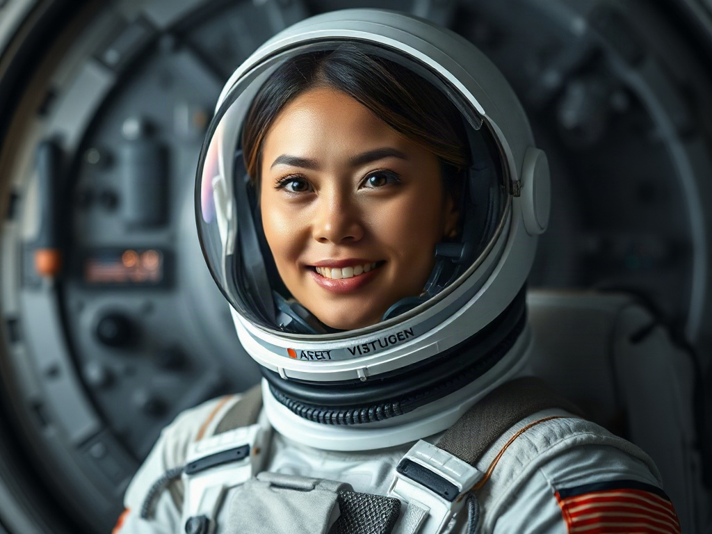 AI【女性太空人】專業形象照提示詞:社群大頭照/官網形象生成範例