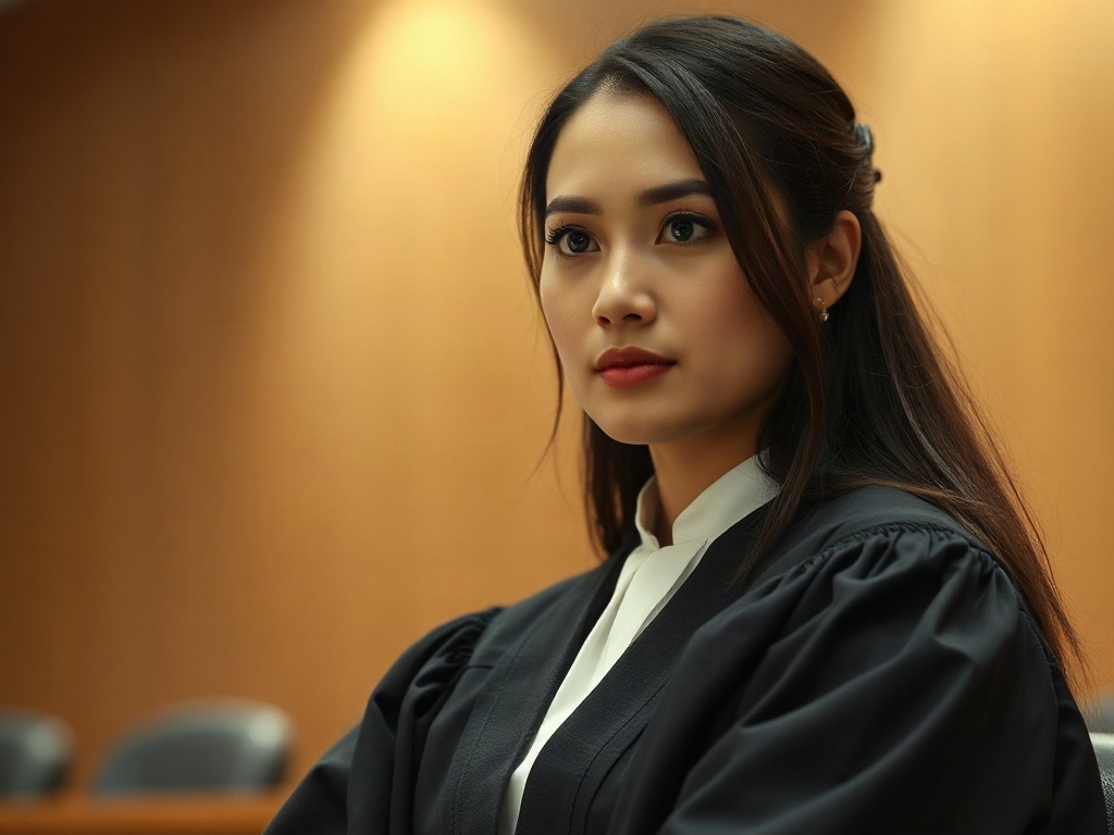AI【女性法官】專業形象照提示詞：社群大頭照／官網形象生成範例