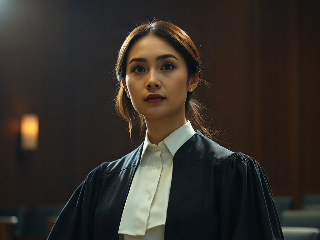 AI【女性法官】專業形象照提示詞：社群大頭照／官網形象生成範例