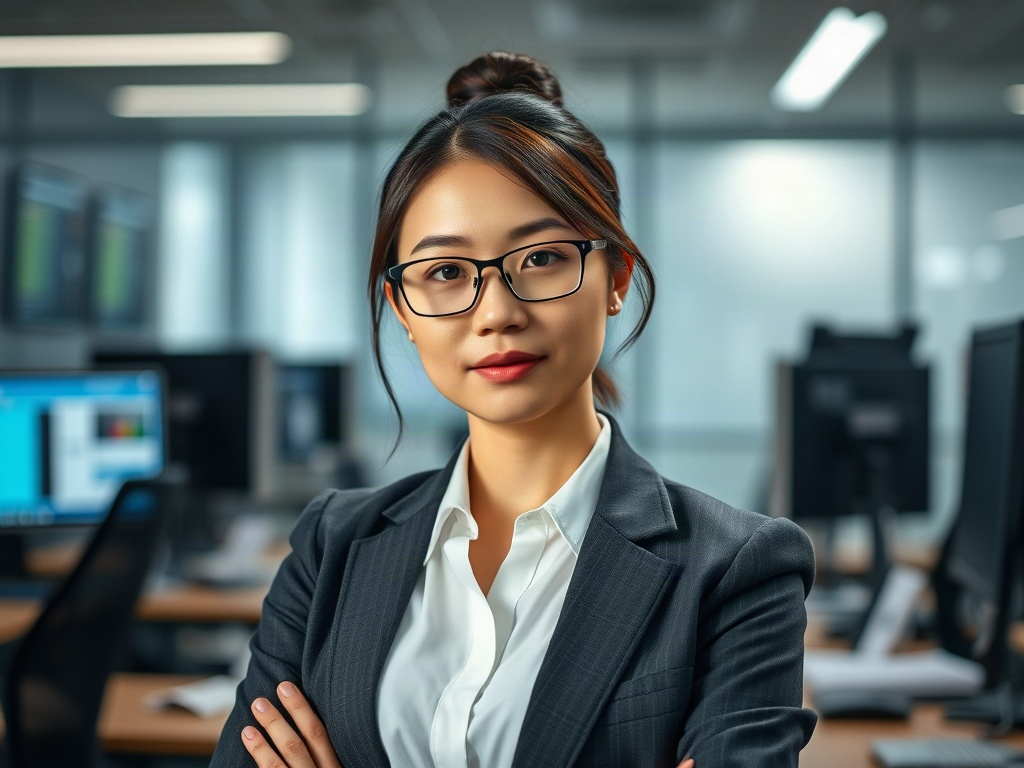 AI【女性技術長】專業形象照提示詞：社群大頭照／官網形象生成範例