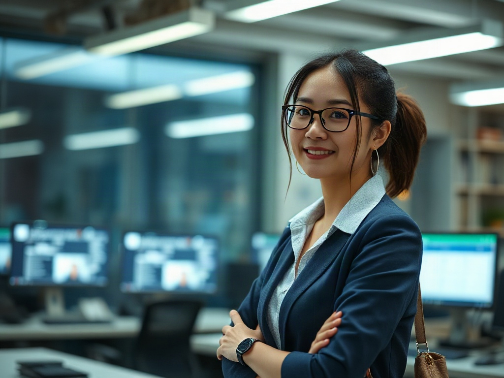 AI【女性技術長】專業形象照提示詞：社群大頭照／官網形象生成範例