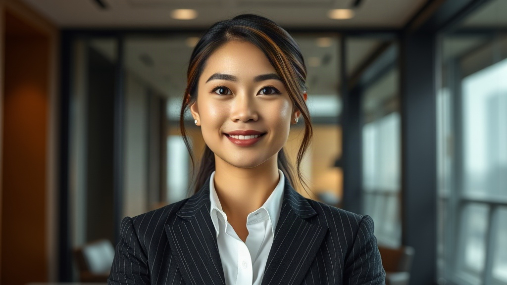 AI【女性投資銀行家】專業形象照提示詞：社群大頭照／官網形象生成範例