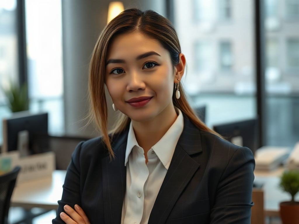 AI【女性投資銀行家】專業形象照提示詞：社群大頭照／官網形象生成範例