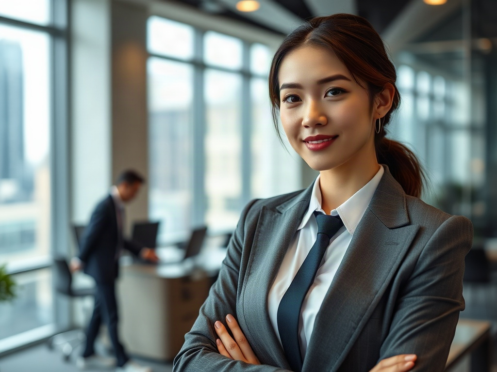 AI【女性投資銀行家】專業形象照提示詞：社群大頭照／官網形象生成範例