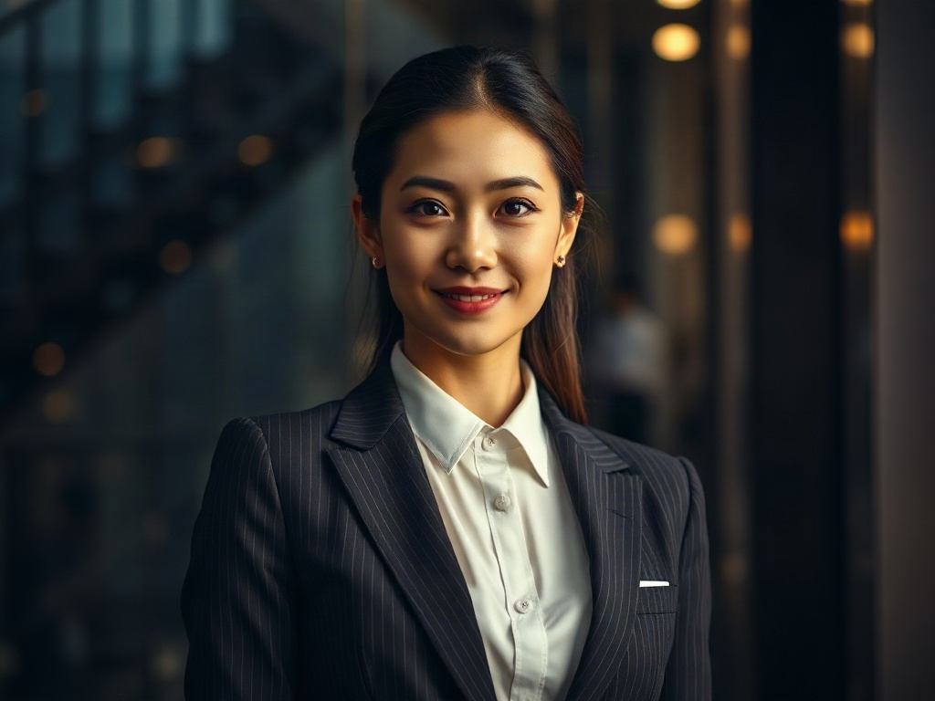 AI【女性投資銀行家】專業形象照提示詞：社群大頭照／官網形象生成範例