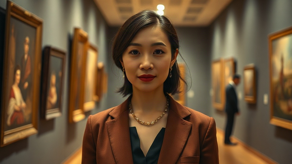 AI【女性博物館館長】專業形象照提示詞：社群大頭照／官網形象生成範例