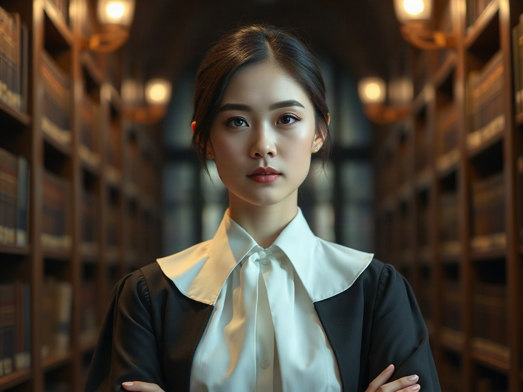 AI【女性最高法院書記官】專業形象照提示詞：社群大頭照／官網形象生成範例