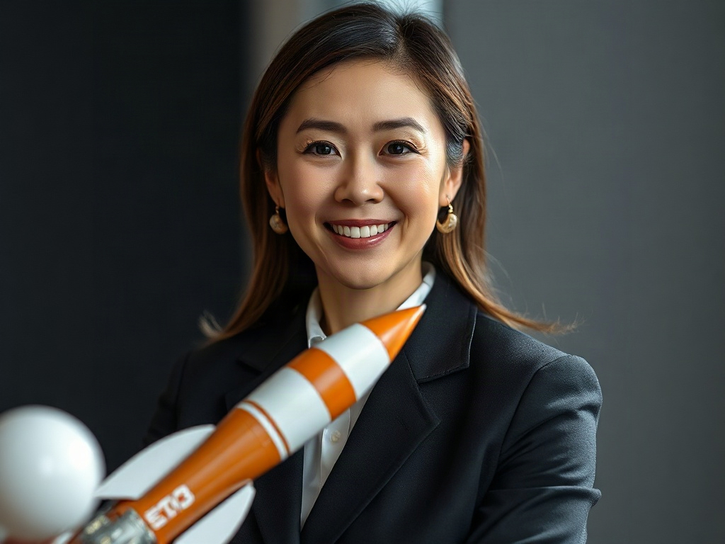 AI【女性太空總署主任】專業形象照提示詞：社群大頭照／官網形象生成範例