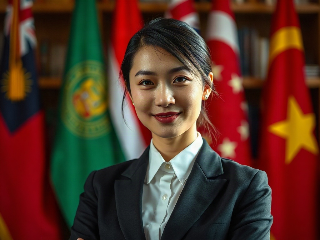 AI【女性外交官】專業形象照提示詞:社群大頭照/官網形象生成範例