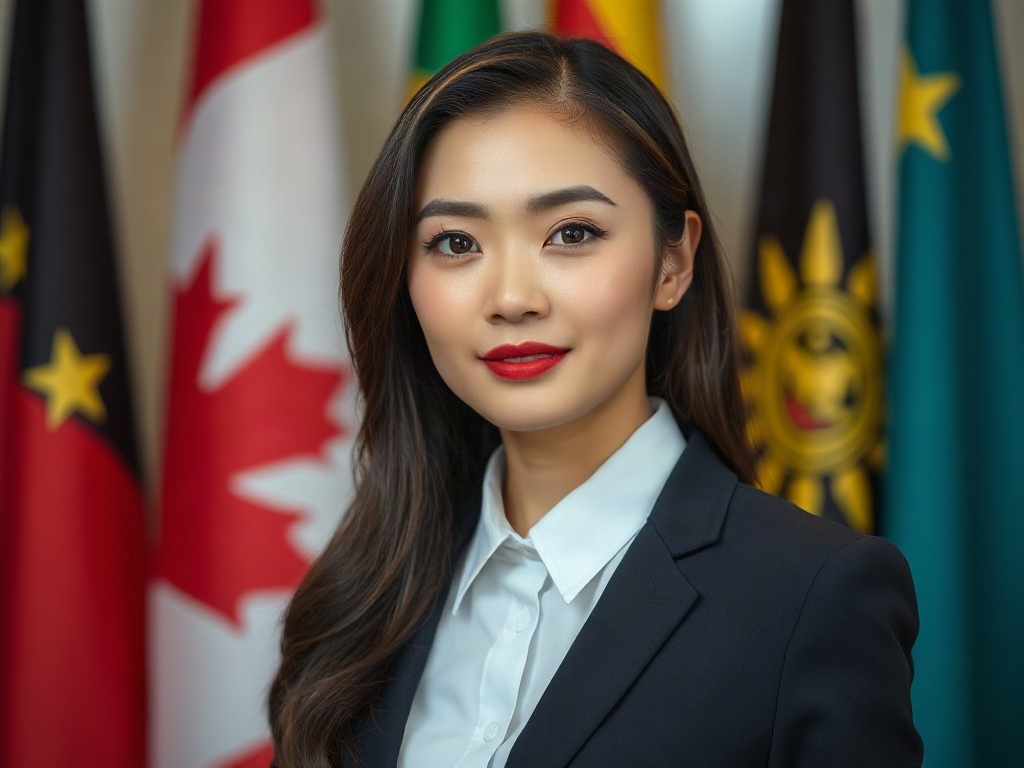 AI【女性外交官】專業形象照提示詞:社群大頭照/官網形象生成範例