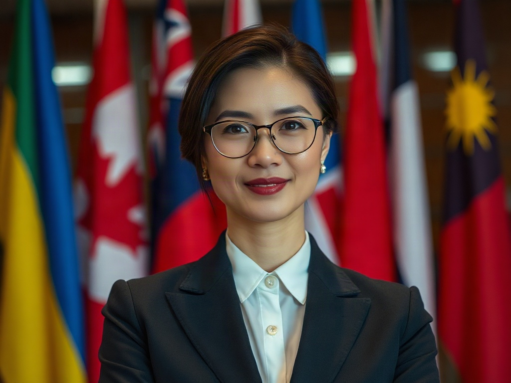 AI【女性外交官】專業形象照提示詞:社群大頭照/官網形象生成範例