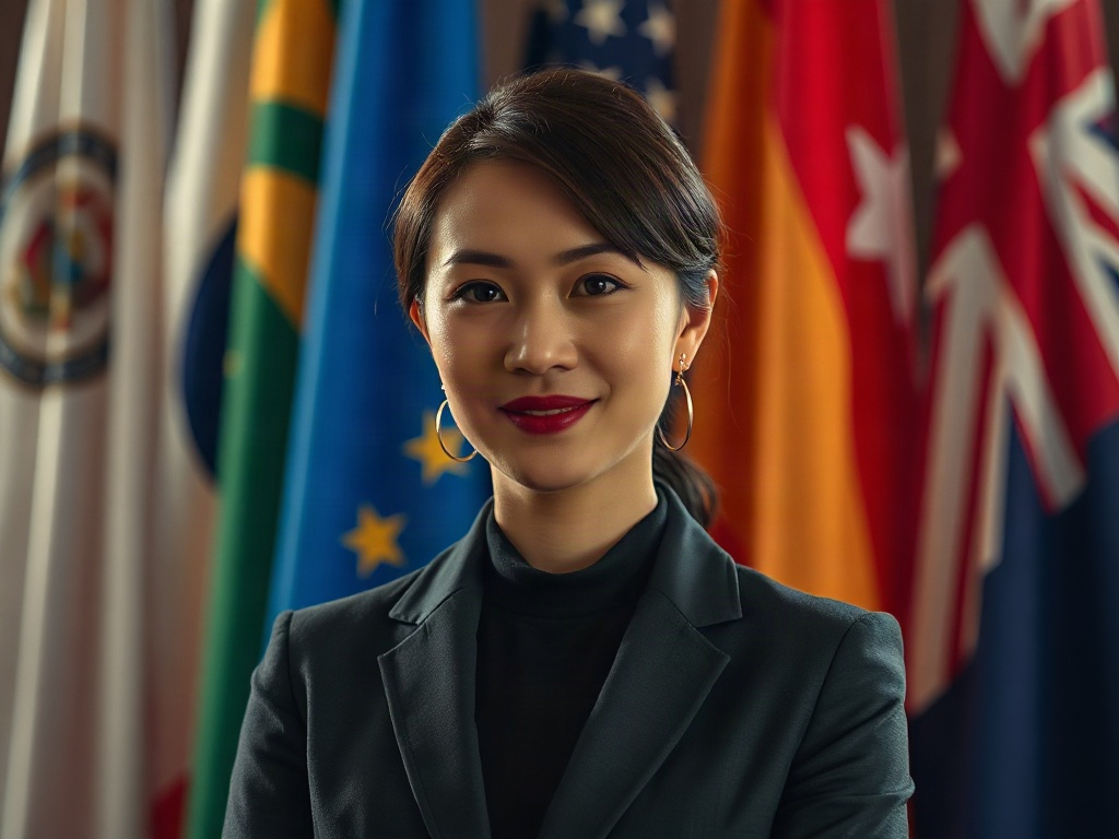 AI【女性外交官】專業形象照提示詞:社群大頭照/官網形象生成範例