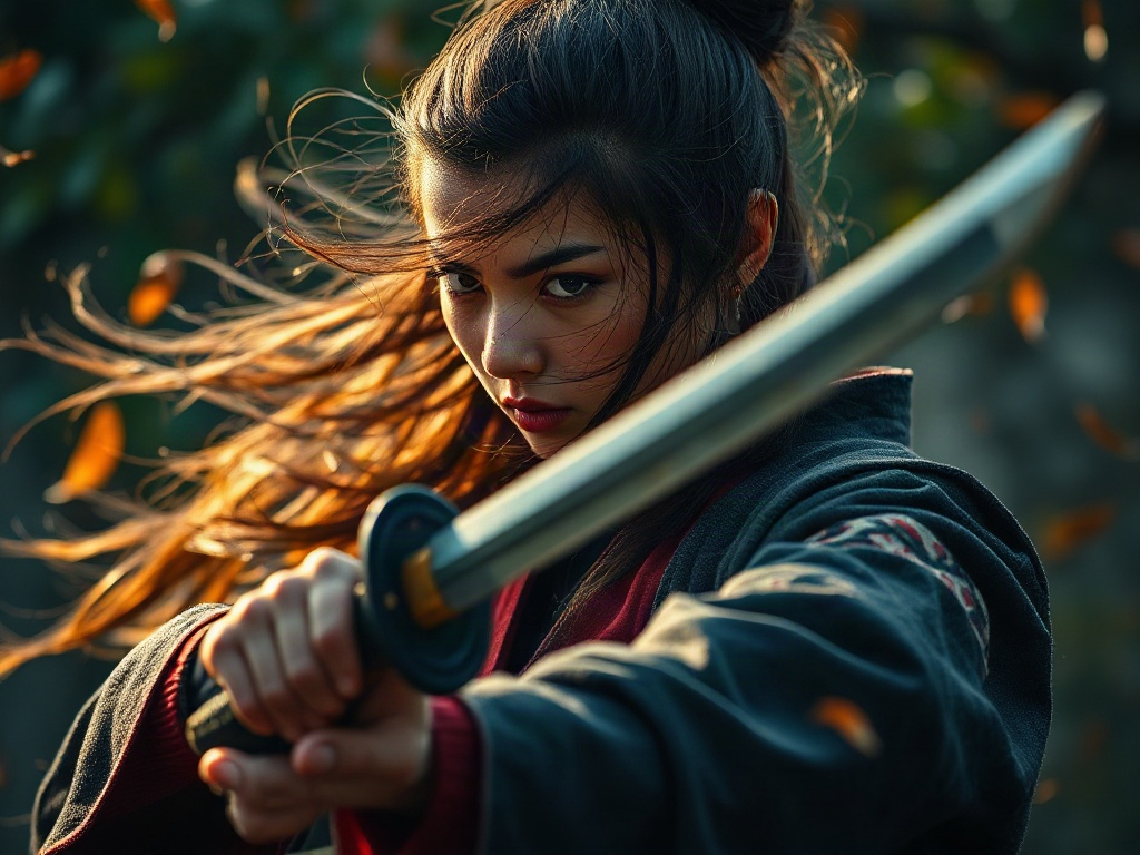 AI 女風暴武士提示詞範例：一鍵生成女風暴武士角色（附效果圖）