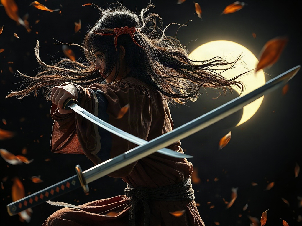 AI 女風暴武士提示詞範例：一鍵生成女風暴武士角色（附效果圖）