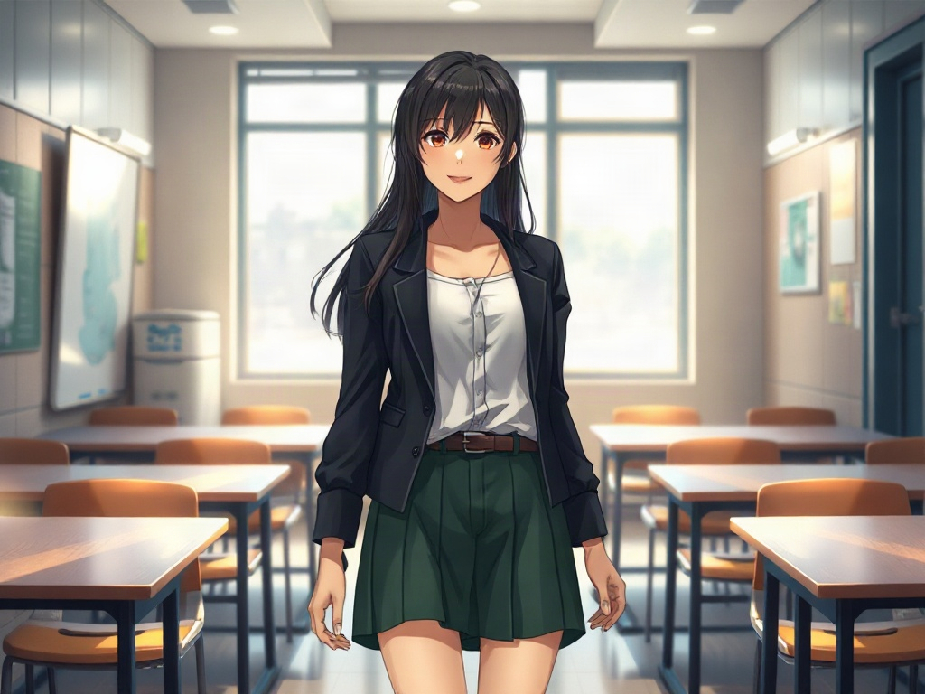 AI 轉學生女主角提示詞範例：一鍵生成轉學生女主角角色（附效果圖）