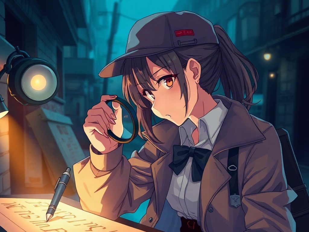 AI 天才少女偵探提示詞範例：一鍵生成天才少女偵探角色（附效果圖）