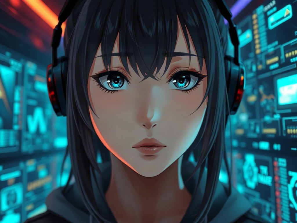 AI 駭客天才少女提示詞範例：一鍵生成駭客天才少女角色（附效果圖）