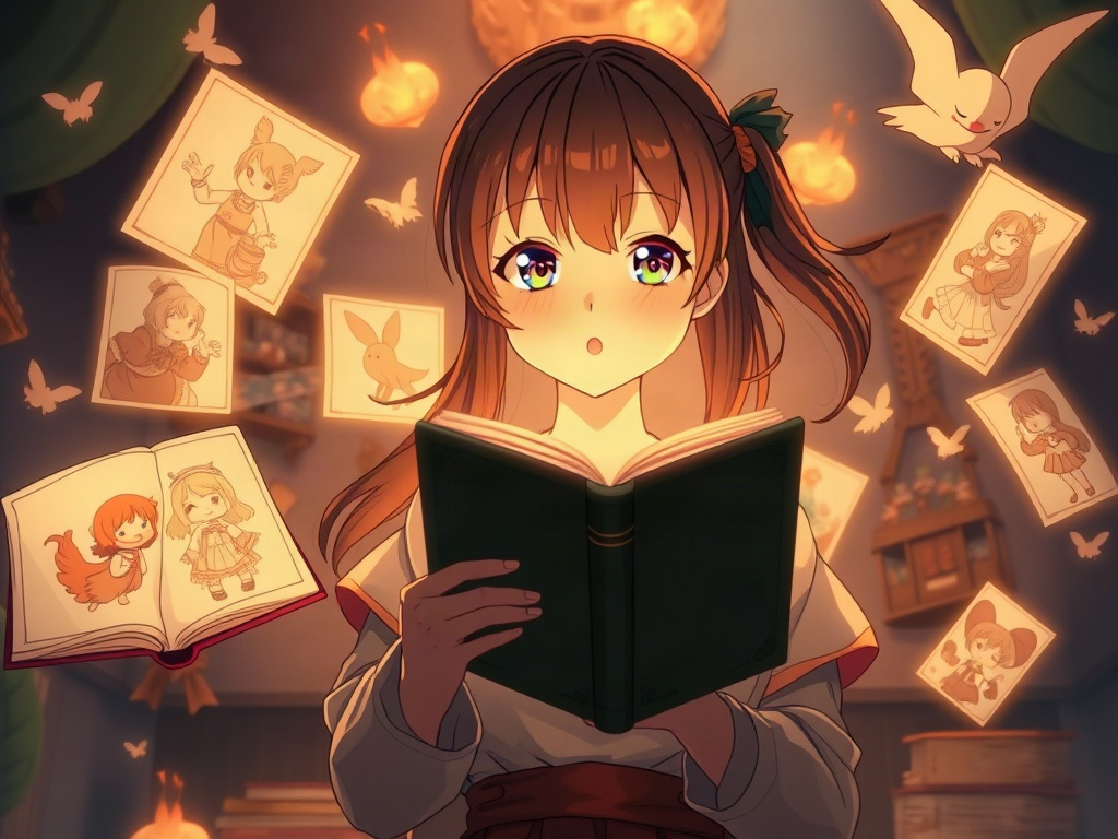 AI 童話說書少女提示詞範例：一鍵生成童話說書少女角色（附效果圖）
