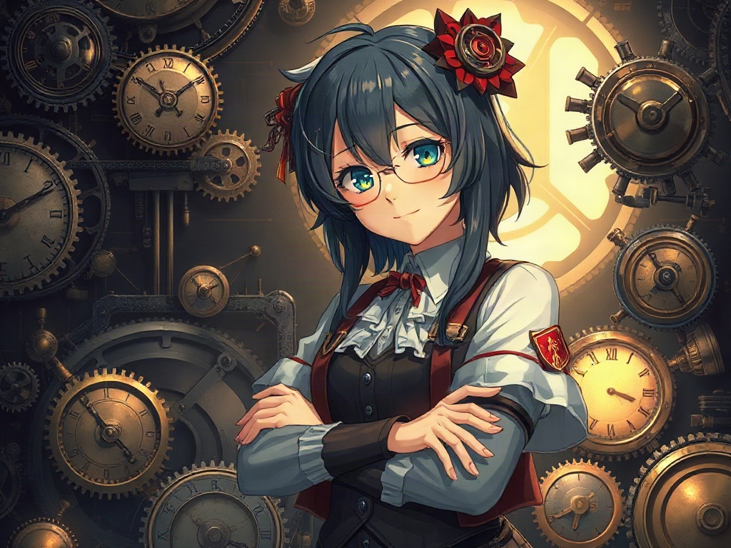 AI 機械少女發明家提示詞範例：一鍵生成機械少女發明家角色（附效果圖）