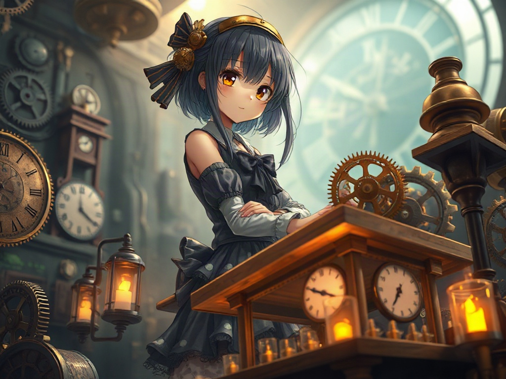 AI 機械少女發明家提示詞範例：一鍵生成機械少女發明家角色（附效果圖）