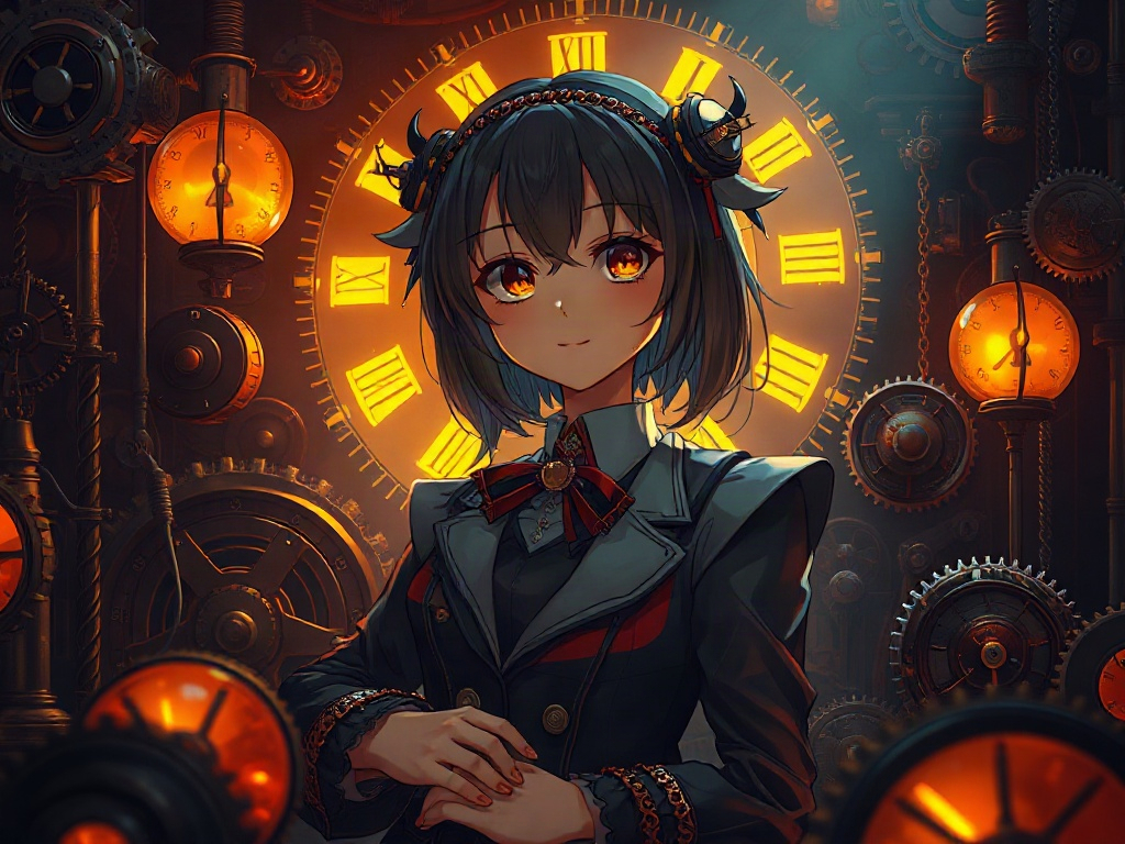 AI 機械少女發明家提示詞範例：一鍵生成機械少女發明家角色（附效果圖）