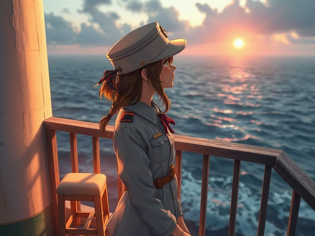 AI 燈塔看守少女提示詞範例：一鍵生成燈塔看守少女角色（附效果圖）