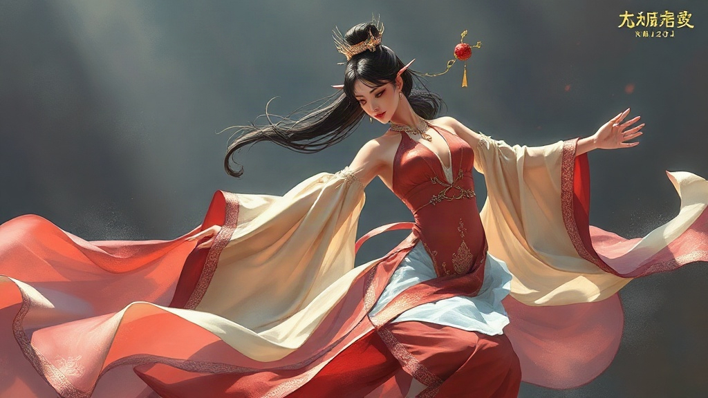 AI【楊貴妃】異世界版角色提示詞：異世界傾城妖姬角色生成範例