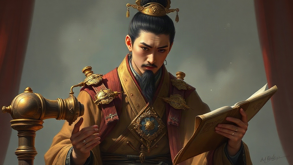 AI【康熙帝】異世界版角色提示詞：異世界千古明君角色生成範例