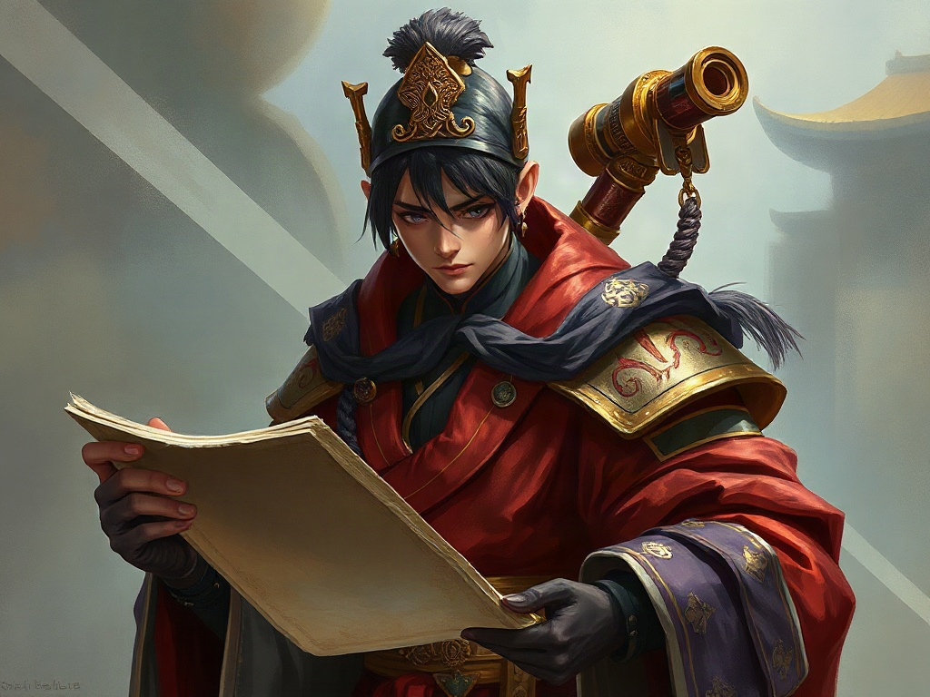 AI【康熙帝】異世界版角色提示詞：異世界千古明君角色生成範例