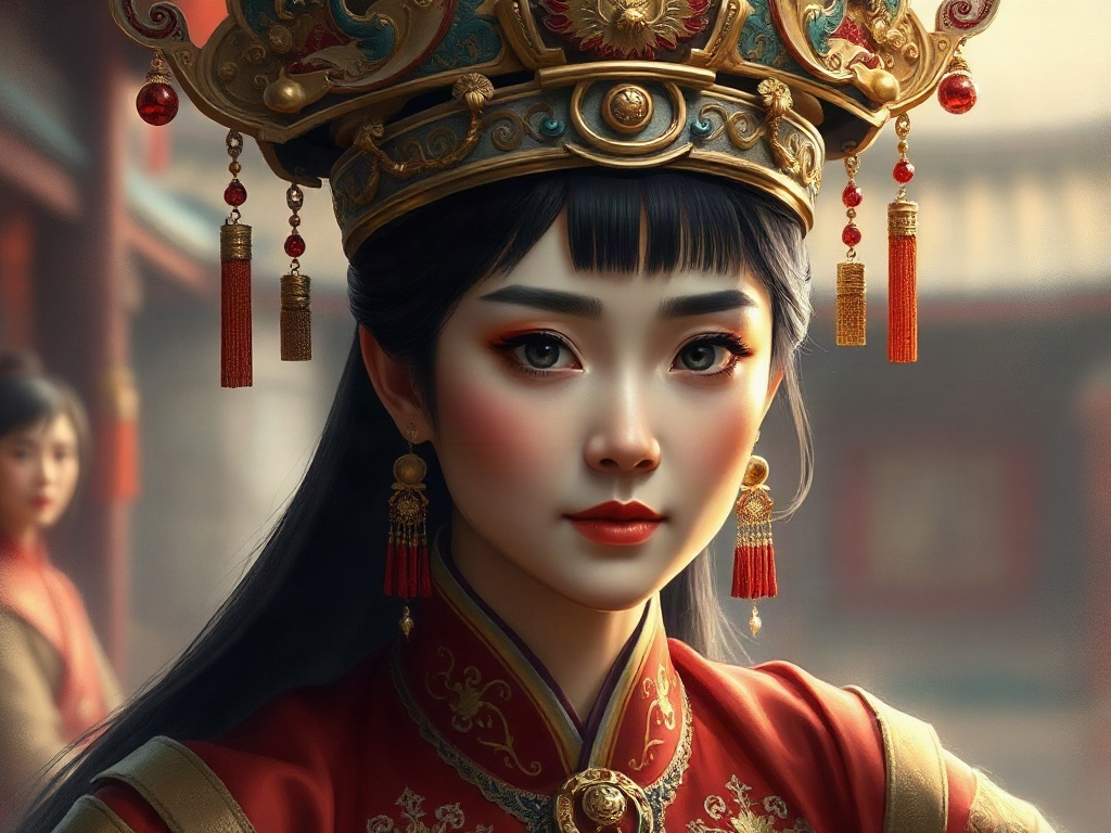 AI【慈禧太后】異世界版角色提示詞：異世界垂簾女主角色生成範例