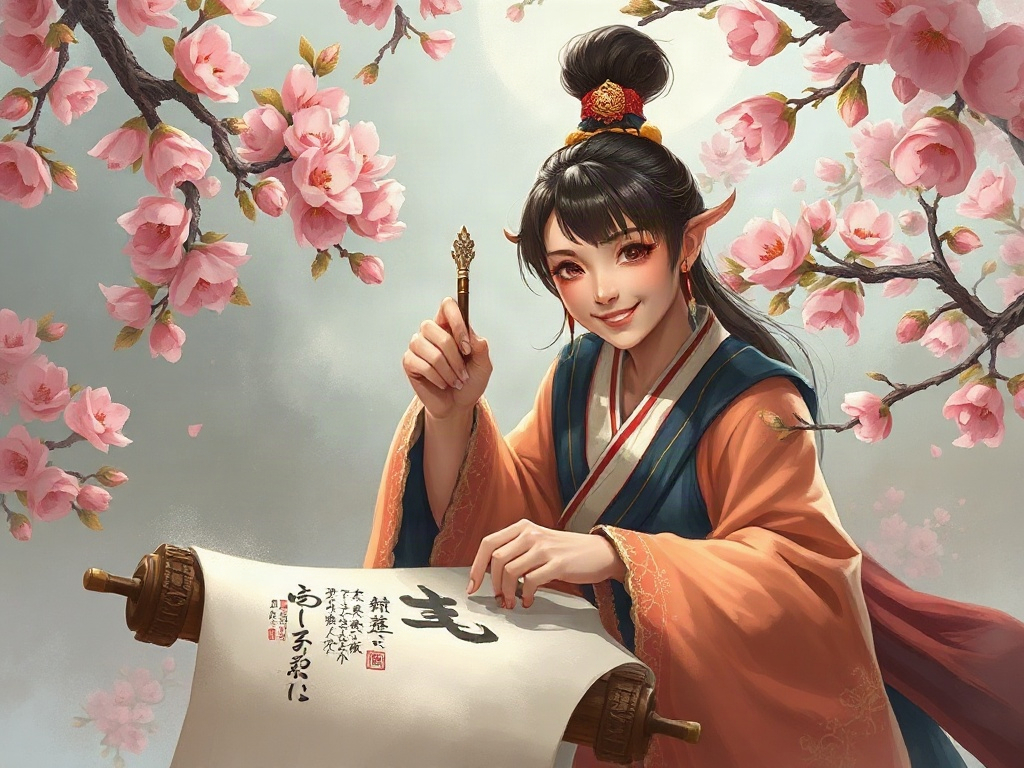AI【唐伯虎】異世界版角色提示詞：異世界江南才子角色生成範例